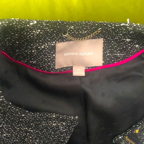 NWOT 📸Banana Republic Black Tweed Dress Jacket/Coat 📸 SzM - Picture 9 of 13